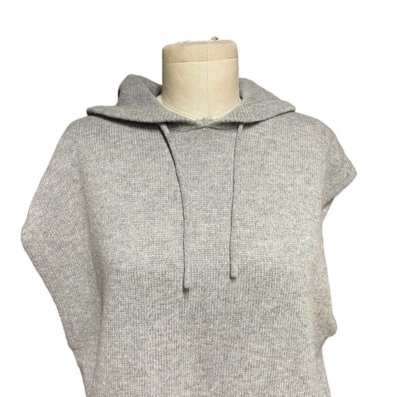 Frankie Shop Juno Sleeveless Knit Hoodie Grey Melange Size XS/S - Picture 3 of 12
